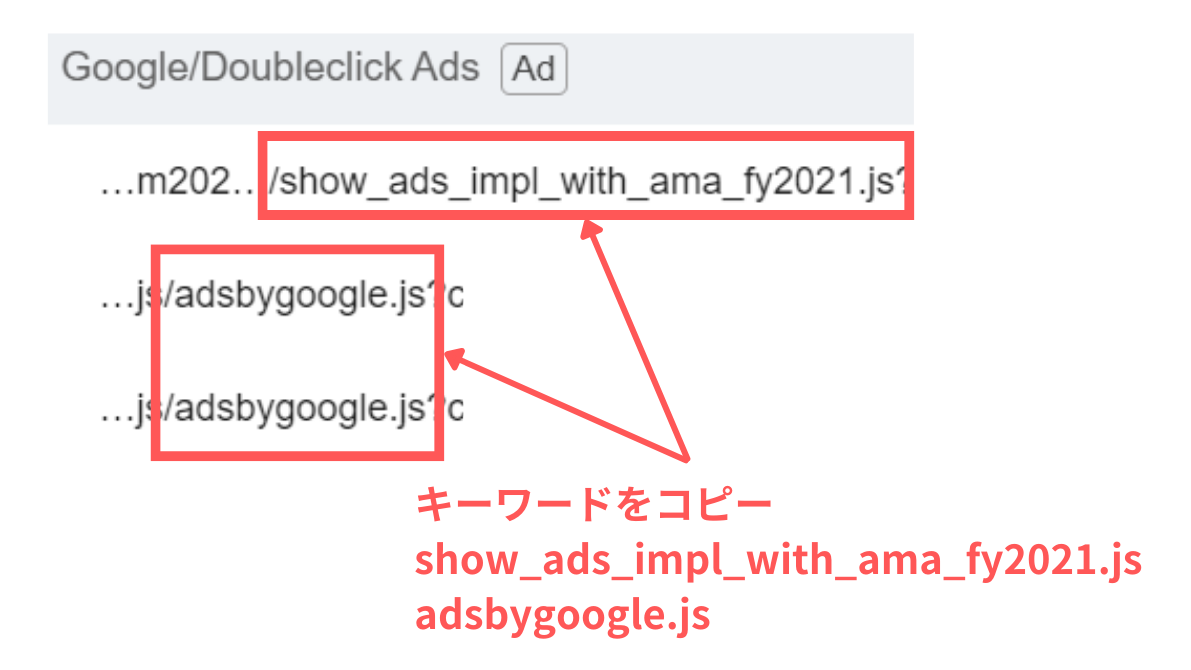Google Doubleclick AdsのURL：キーワード